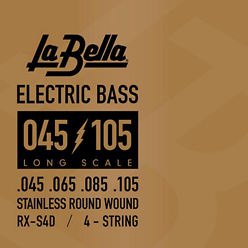 LaBella RX Series Stainless Steel 4-String Electric Bass Strings (45 - 105)