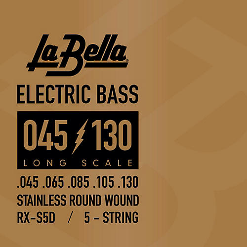 LaBella RX Series Stainless Steel 5-String Electric Bass Strings (45 - 130)