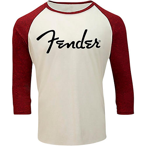 Fender Raglan Long Sleeve Baseball T-Shirt XX Large Red