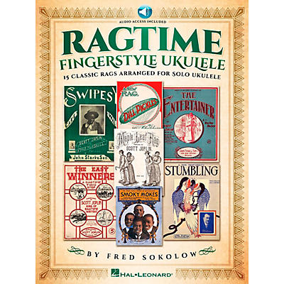 Hal Leonard Ragtime Fingerstyle Ukulele - 15 Classic Rags Arranged for Solo Ukulele Book/Audio Online