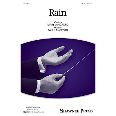 Shawnee Press Rain SATB composed by Paul Langford