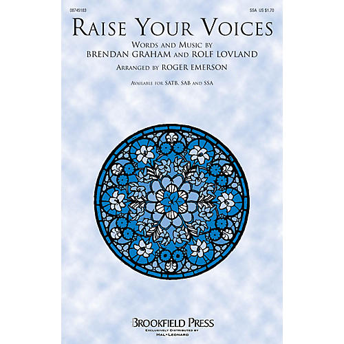 Brookfield Raise Your Voices SSA by Secret Garden arranged by Roger Emerson