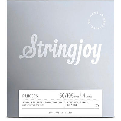 Stringjoy Rangers 4 String Long Scale Stainless Steel Bass Guitar Strings