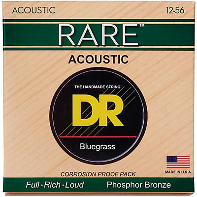 DR Strings Rare Phos Bronze Bluegrass Acoustic Guitar Strings