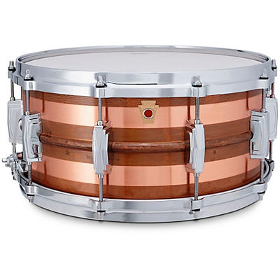Ludwig Raw Striped Copper Snare Drum