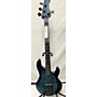 Used Sterling by Music Man Ray34 Burl Top Electric Bass Guitar Neptune Blue Satin