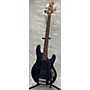 Used Sterling by Music Man Ray34 Flame Maple Electric Bass Guitar Trans Blue