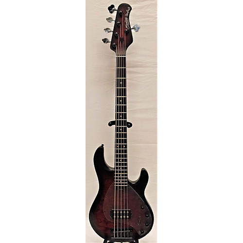 Sterling by Music Man Ray35 5 String Electric Bass Guitar Red to Black Fade