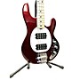 Used Sterling by Music Man Ray4 HH Electric Bass Guitar Trans Red