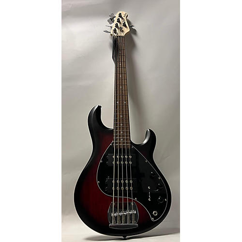 Sterling by Music Man Ray5 5 String Electric Bass Guitar Ruby Red Burst Satin