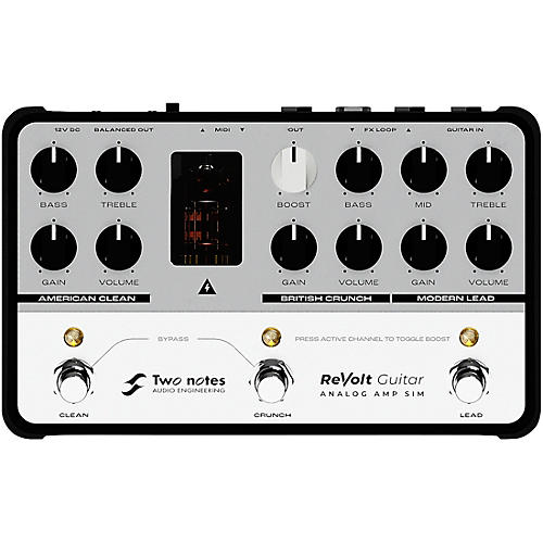 Two Notes Audio Engineering ReVolt 3-Channel All-Analog Guitar Simulator Pedal Condition 1 - Mint Silver and Black