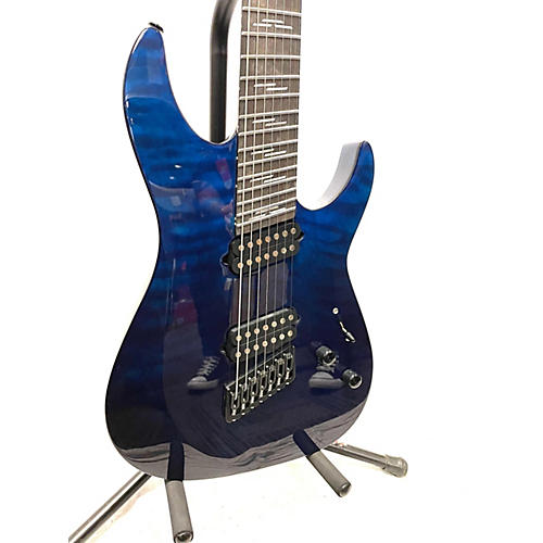 Schecter Guitar Research Reaper Elite 7 MS Solid Body Electric Guitar Trans Blue