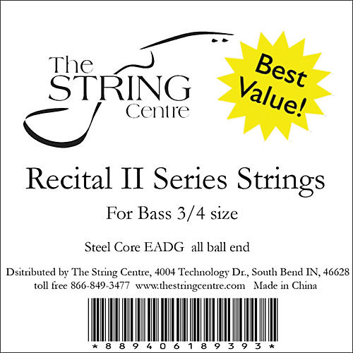 The String Centre Recital II Bass String Set 1/2 Size set