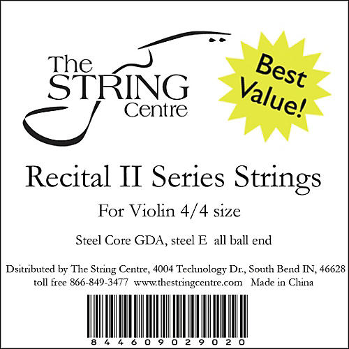 The String Centre Recital II Violin String set 4/4 Size