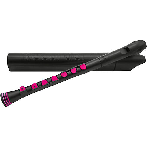 Nuvo Recorder+ Baroque Fingering with Hard Case Black/Pink