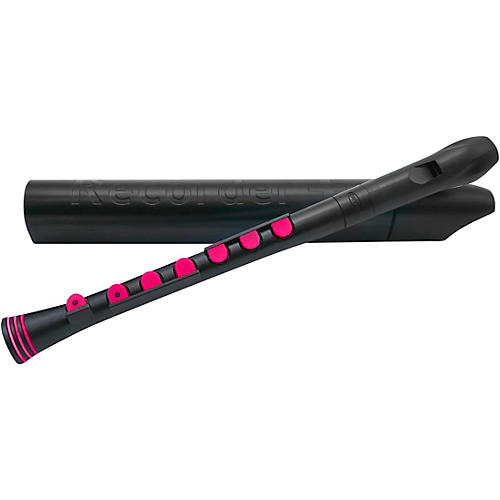 Nuvo Recorder+ German Fingering With Hard Case Black/Pink