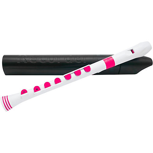 Nuvo Recorder+ German Fingering with Hard Case White/Pink