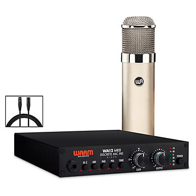 Warm Audio Recording Bundle With WA12-MKII Mic Pre, WA-47 Condenser Microphone and Premier XLR 15' Mic Cable