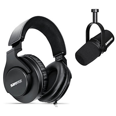 Shure Recording Bundle with MV7 Podcast Microphone & SRH440A Studio Headphones