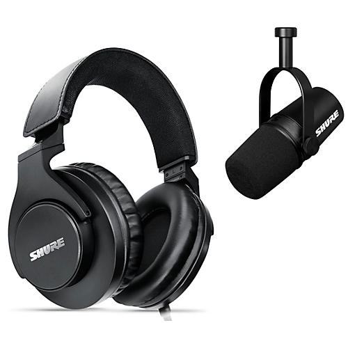 Shure MV7X Headphones Bundle MV7X XLR Podcast Microphone And SRH440A Studio  Headphones