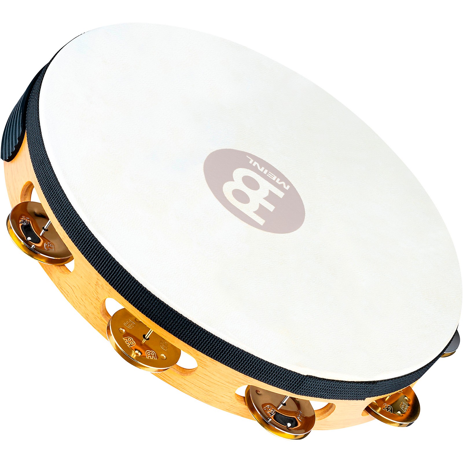 Meinl GoatSkin Wood Tambourine One Row Dual Alloy