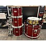 Used Yamaha Recording Custom Drum Kit Crimson Red Trans