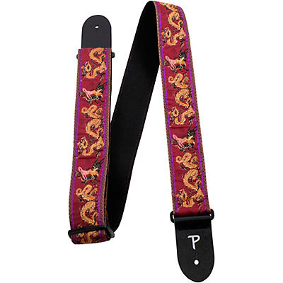 Perri's Red Dragon Warrior Jacquard Guitar Strap