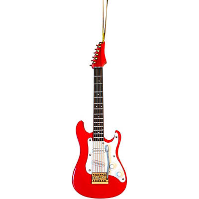 Broadway Gifts Red Electric Guitar Ornament 5" - Red