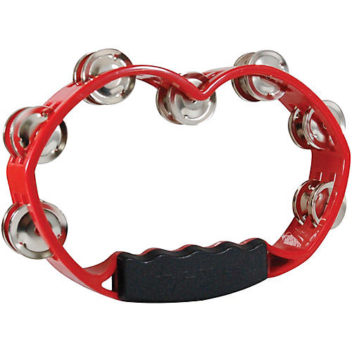 Tycoon Percussion Red Hand Held Plastic Tambourine