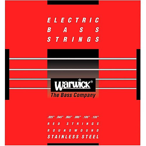 Red Label 6-String Stainless Steel Bass Strings