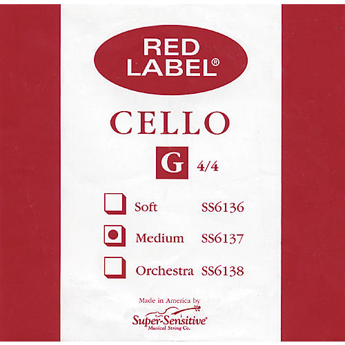 Super Sensitive Red Label Cello G String 4/4