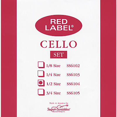 Super Sensitive Red Label Cello String Set