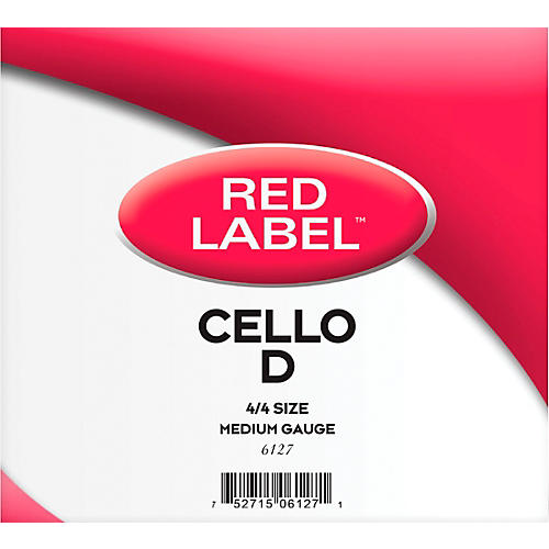 Super Sensitive Red Label Series Cello D String 4/4 Size, Medium