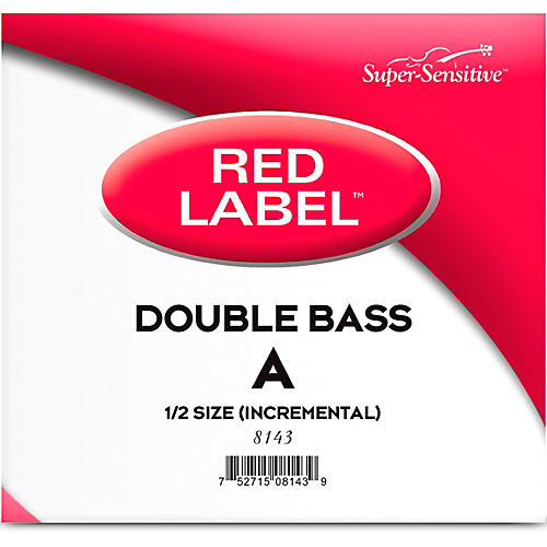 Super Sensitive Red Label Series Double Bass A String 1/2 Size, Medium
