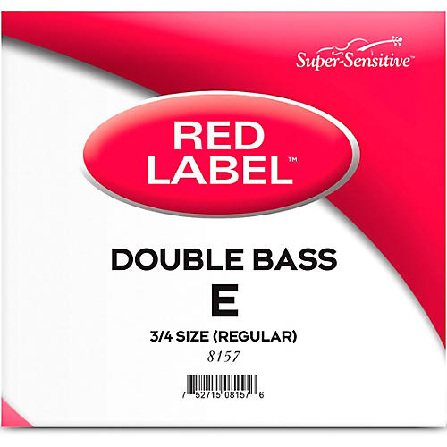 Super Sensitive Red Label Series Double Bass E String 3/4 Size, Medium