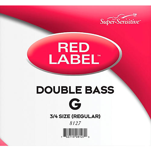 Super Sensitive Red Label Series Double Bass G String 3/4 Size, Medium