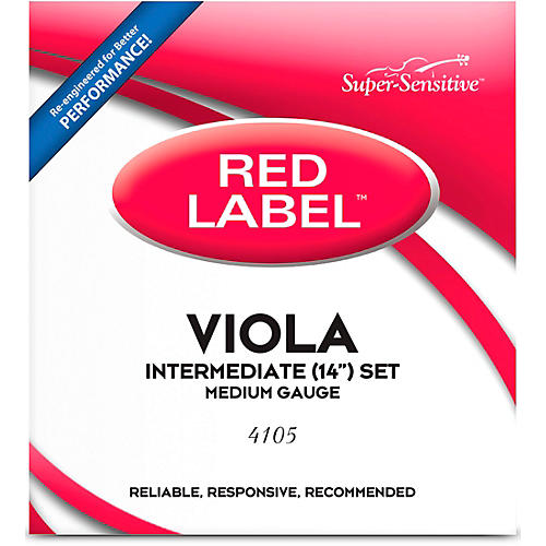 Super Sensitive Red Label Series Viola String Set 14 in., Medium