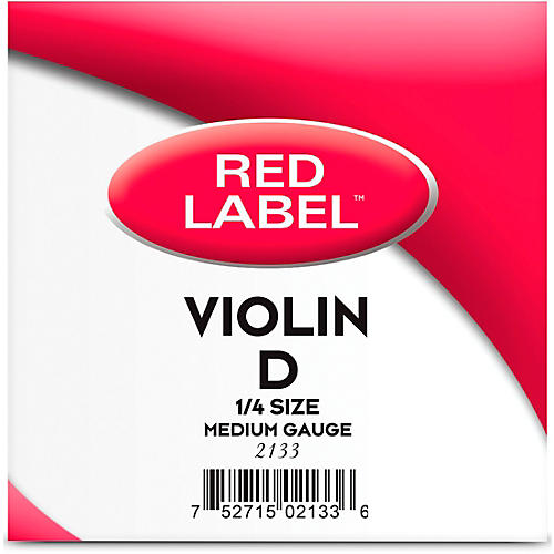 Super Sensitive Red Label Series Violin D String 1/4 Size, Medium