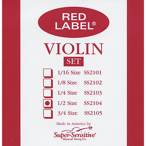 Super Sensitive Red Label Violin String Set 1/2