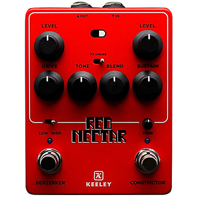 Keeley Red Nectar Overdrive and Compressor Dual Effects Pedal