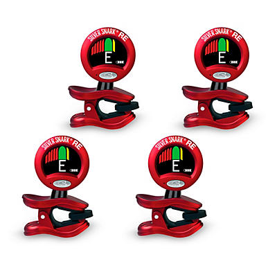 Snark Red Silver Snark Rechargeable Clip-on Tuner 4-Pack