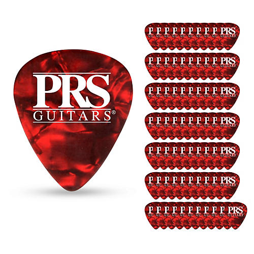 PRS Red Tortoise Celluloid Guitar Picks Thin 72 Pack