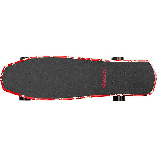 Red and White Crackle Skateboard