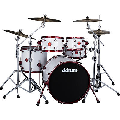 ddrum Reflex White with Red Shell Hardware