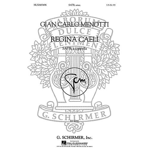 G. Schirmer Regina Caeli (SSAATTBB a cappella) SSAATTBB A Cappella composed by Gian-Carlo Menotti