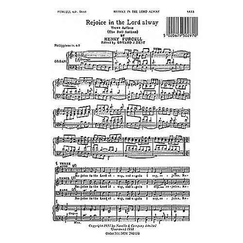 Novello Rejoice in the Lord Alway (The Bell Anthem) SATB Composed by Henry Purcell