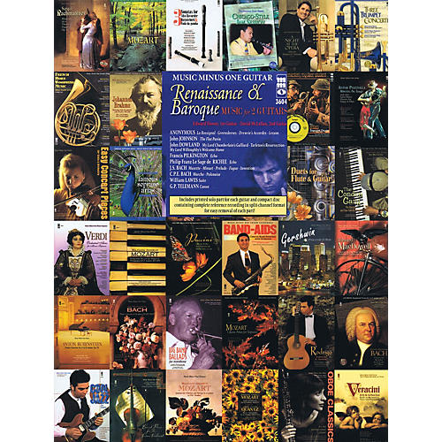 Music Minus One Renaissance & Baroque Music for 2 Guitars Music Minus One Series Softcover with CD