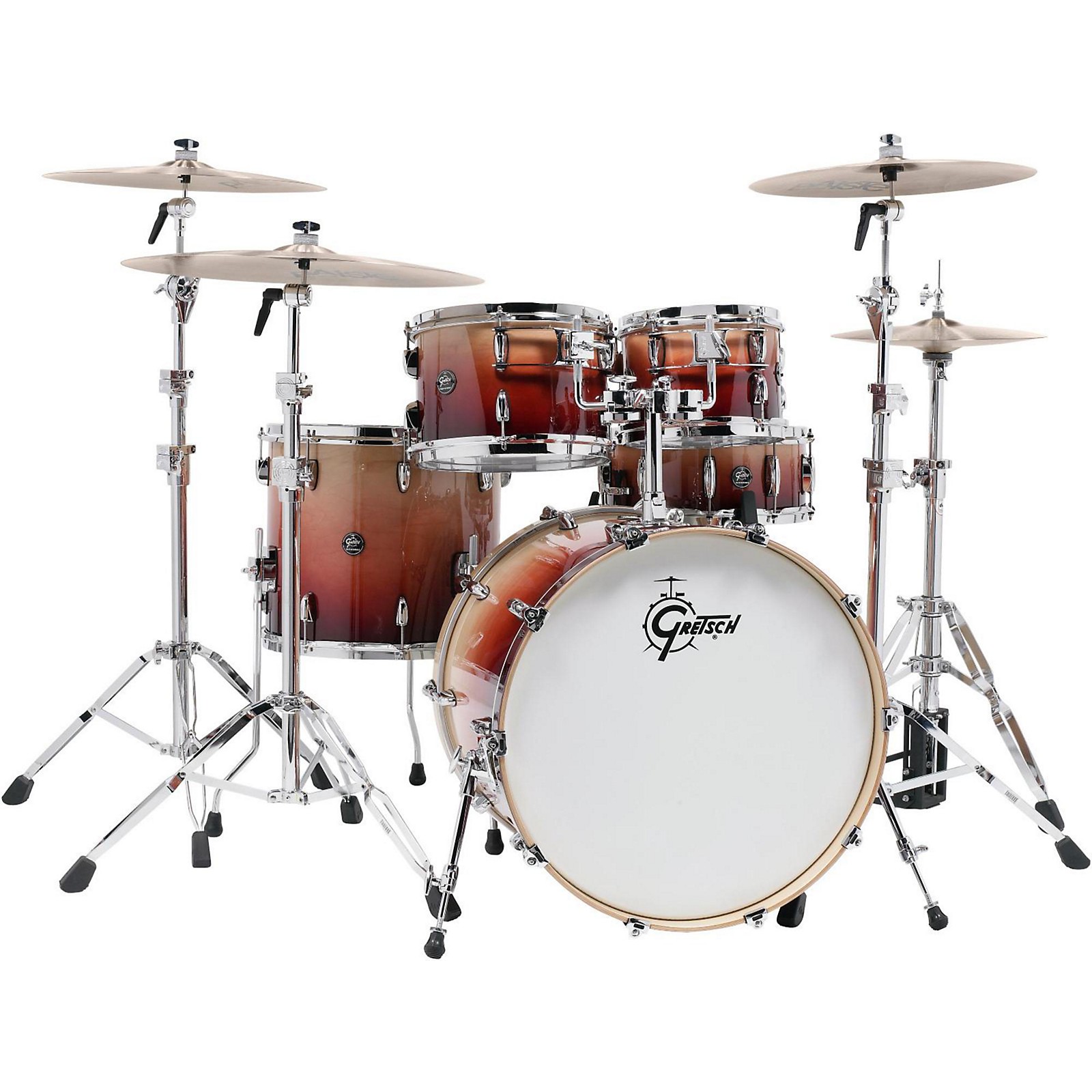 Gretsch Drums Renown Series Maple 5 Piece Shell Pack Discontinued Natural Walnut Fade 