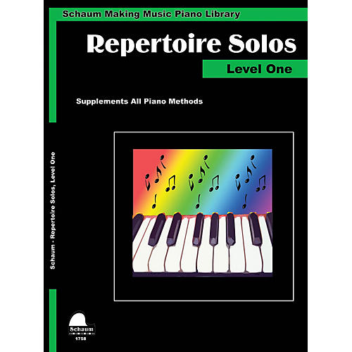 Schaum Repertoire Solos Level 1 Educational Piano Book by Wesley Schaum (Level Elem)