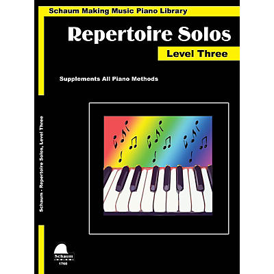 SCHAUM Repertoire Solos Level 3 Educational Piano Book by Wesley Schaum (Level Early Inter)